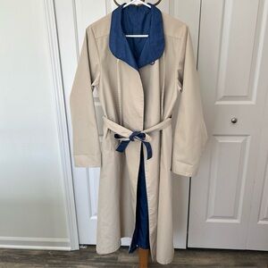 Vintage Objectives Reversible Trench Coat Size 8